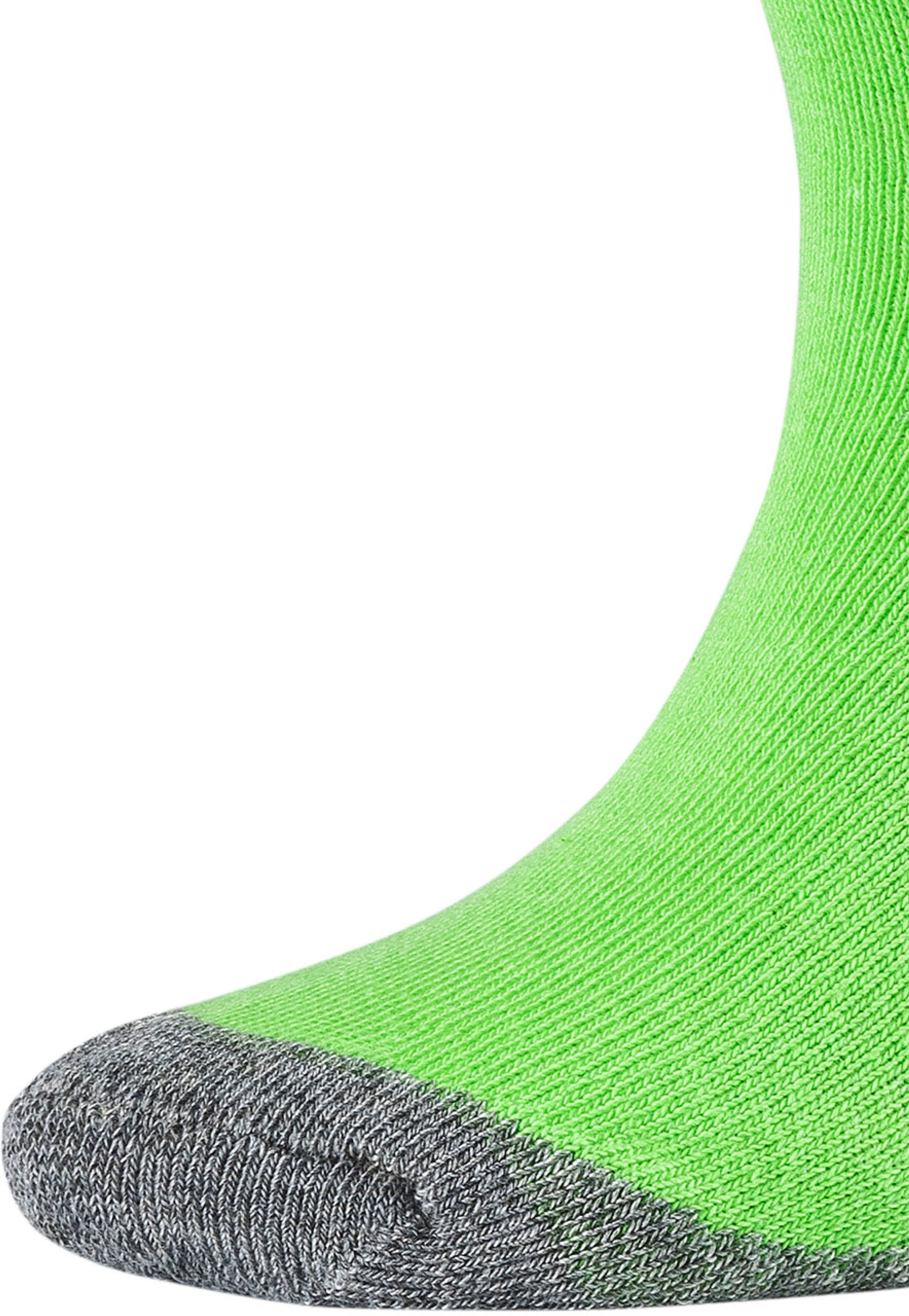 Funktionssocken CAMANO "function", Kinder, Gr. 23-26, grün (grün, meliert), Materialmix, uni und meliert, normal, Socken Funktionssocken, mit verstärkten Belastungszonen an Ferse und Spitze grün, meliert 23-26