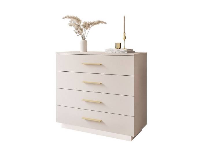 Lookway Kommode LINA KASCHMIR 95 cm mit LED Beleuchtung, 95x84x40 cm