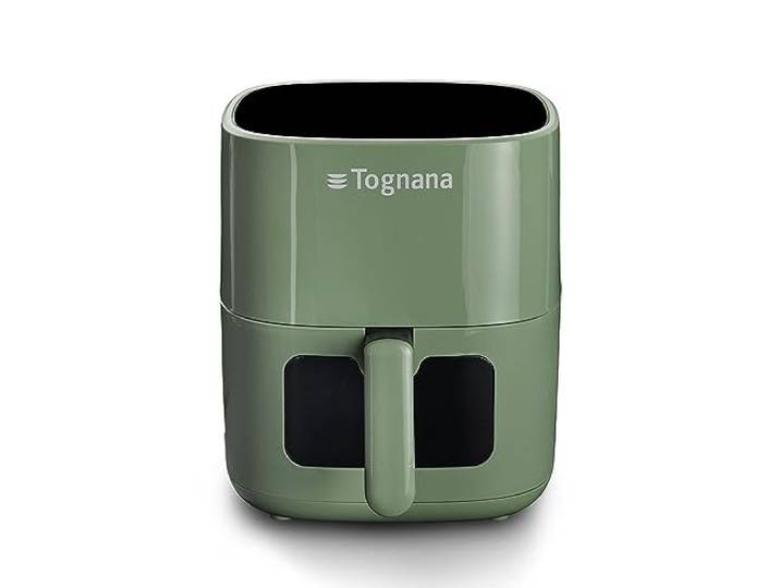 Tognana Iridea Luftfritteuse 5,5 l mit Behälter und Antihaft-Grill und Digitalanzeige, Salbeigrün