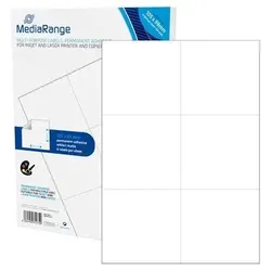 MediaRange MRINK144 selbstklebendes Etikett Permanent Weiß 300 Stück(e)
