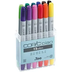 COPIC® Ciao 12er Set Layoutmarker-Set 1.0 + 6.0 mm Mehrfarbig