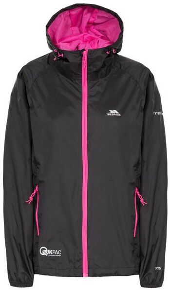 Trespass Qikpac Female Packaway Jacket-S-Black