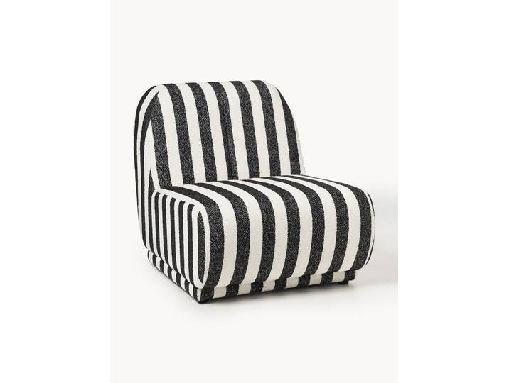 Gestreifter Bouclé-Loungesessel Emie
