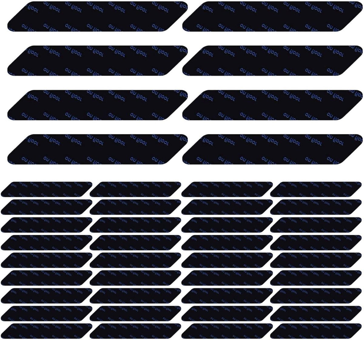 Herbruikbare Tapijtgrijpers Antislip Stickers Zwart - 80 stuks