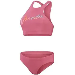 SPEEDO Damen Schwimmanzug LOGO VOLLEY 2PC AF PINK, Größe 42 in Pink Pink