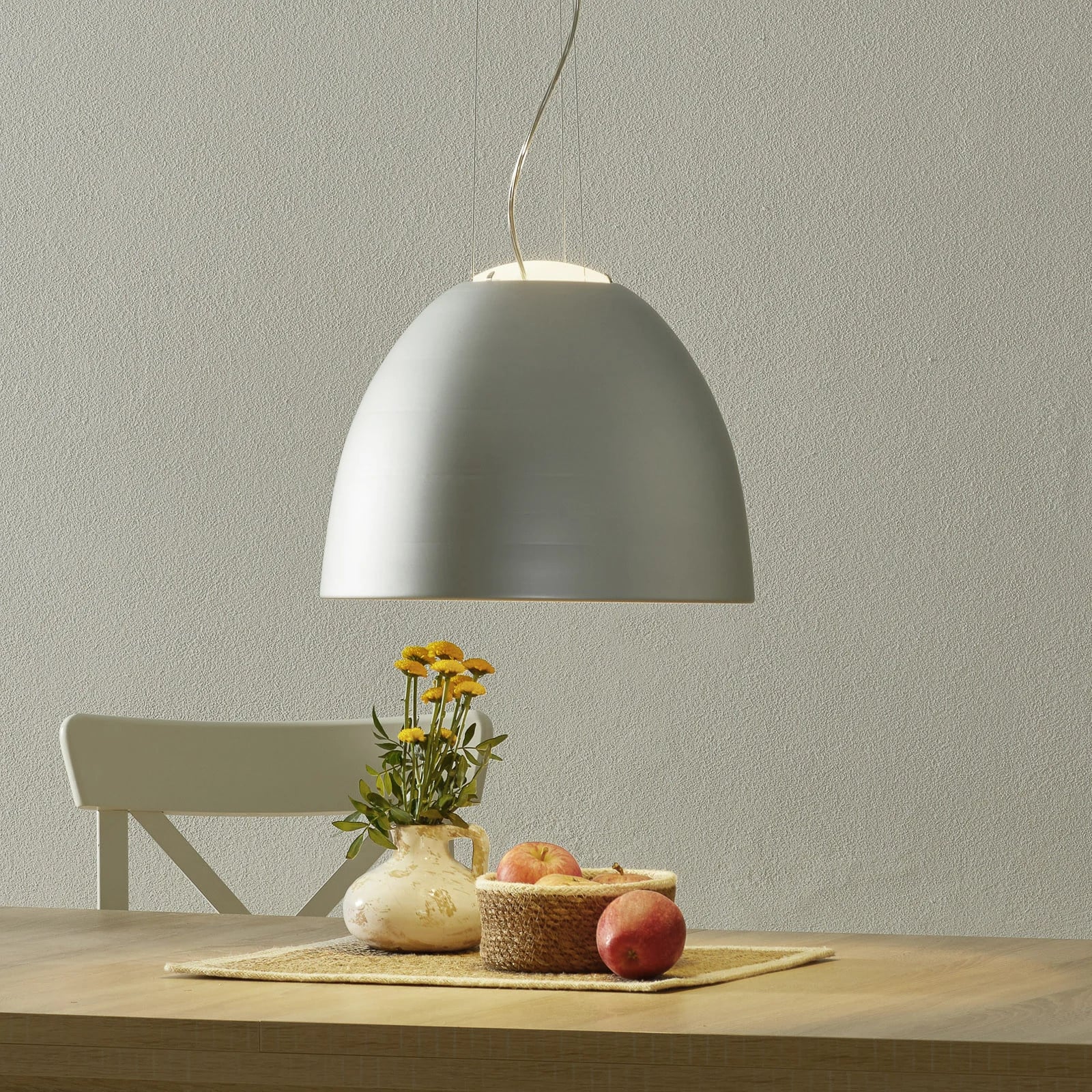 Artemide Nur Mini S Design Hanglamp - Aluminium - Grijs/Zilver - Dimbaar