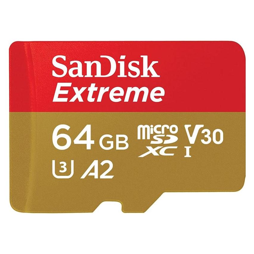 Sandisk 64 GB MicroSDXC Extreme 170MB/80MB card only (64 GB, microSDXC, U1, UHS-I) (SDSQXAH-064G-GN6MN)