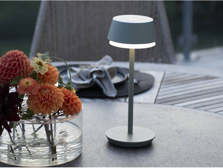 Konstsmide LED USB-Tischleuchte RGBW Lyon in mint 2,5W 120lm IP54, 7830-330