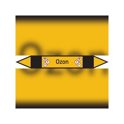 Rohrleitungskennzeichnung, Ozon - 100x15 mm Folie selbstklebend