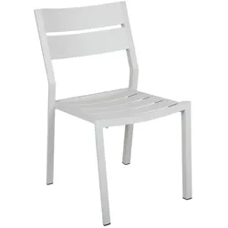 Gartenstuhl Delia aus Aluminium, modern und stapelbar, hellgrau, von Brafab