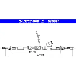 Seilzug Feststellbremse ATE 24.3727-0681.2 für Ford Transit Custom V362