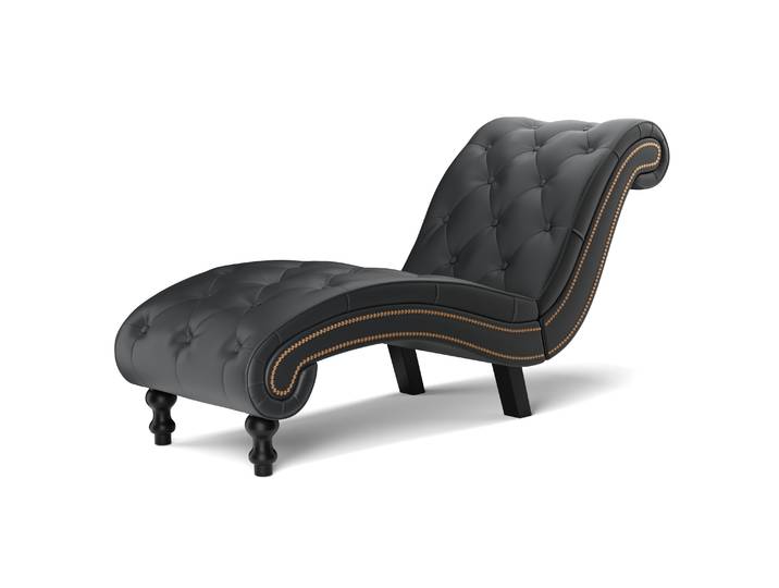 Relaxliege Leder schwarz