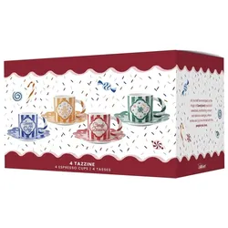 Bialetti, Tasse, Tassen und Untertassen Candylan 4er-Set (80 ml, 4x)