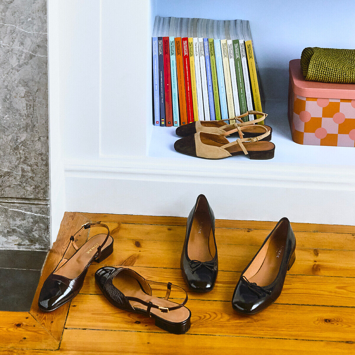 JONAK Ballerines cuir à talon Dhapou