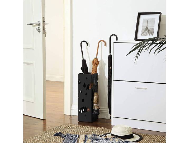 Porte-parapluie Boonville II 16 x 49 x 16cm Noir/Noir