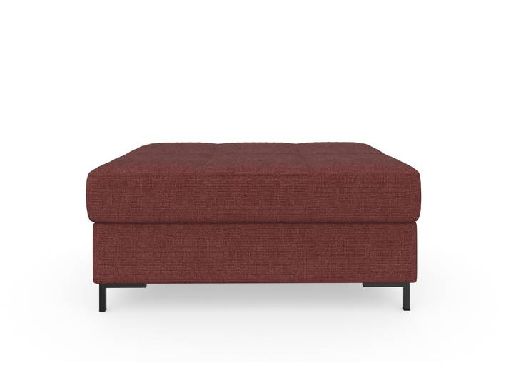 Polsterhocker, Chenille, Beere, 100×70 cm, Federkern, Modern, Domo-Collection