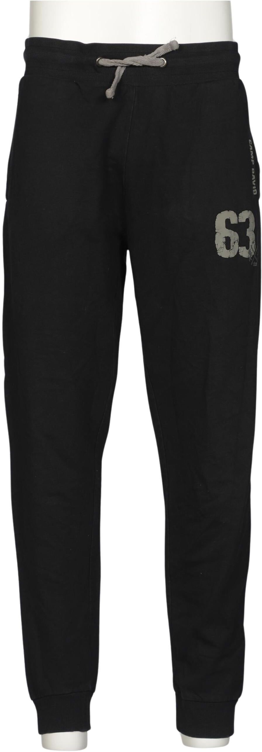 Camp David Herren Stoffhose, Schwarz, Gr. M, Baumwolle - Second Hand