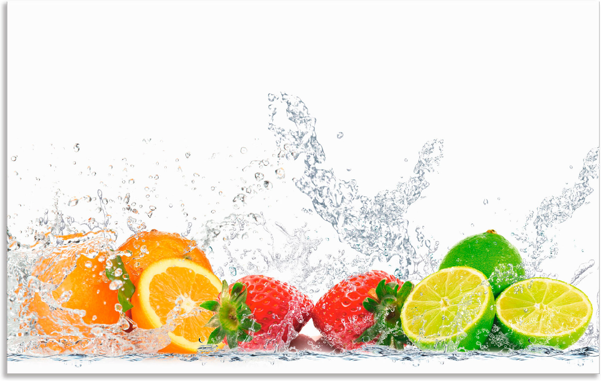 Küchenrückwand ARTLAND "Fruchtig erfrischend gesund Fruchtmix", bunt, B:80cm H:50cm, Aluminium, Spritzschutzwände, Küchenrückwand, Alu Spritzschutz mit Klebeband, einfache Montage bunt B/H: 80cm x 50cm