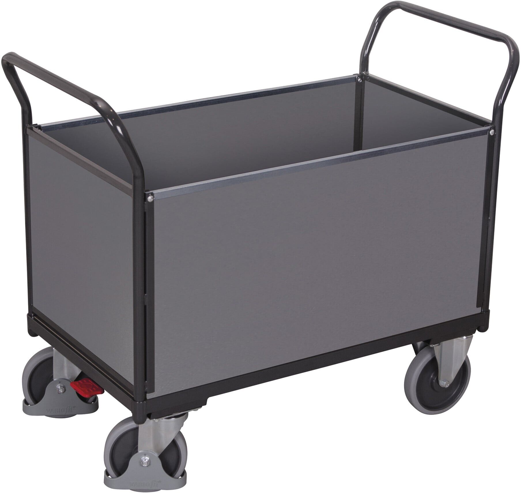 Variofit Vierwandwagen mit Holz RAL 7016 (sw-800.400/AG)