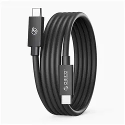 Orico USB4 Thunderbolt5 Kabel 80 Gbit/s 240 W USB-C auf USB-C 1 m - Schwarz (1 m, Thunderbolt 5, USB 2.0, USB 3.2 Gen 1, USB 3.2 Gen 2, USB 3.2 Gen 2x2, USB 4, 240 W), USB Kabel