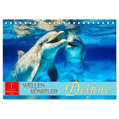 Delfine - Wellen Künstler (Tischkalender 2026 DIN A5 quer), CALVENDO Monatskalender