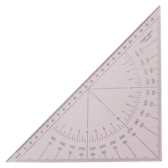 Linex Nautischer Winkelmesser 28 cm 2800M (28 cm, Kunststoff) (100414088)