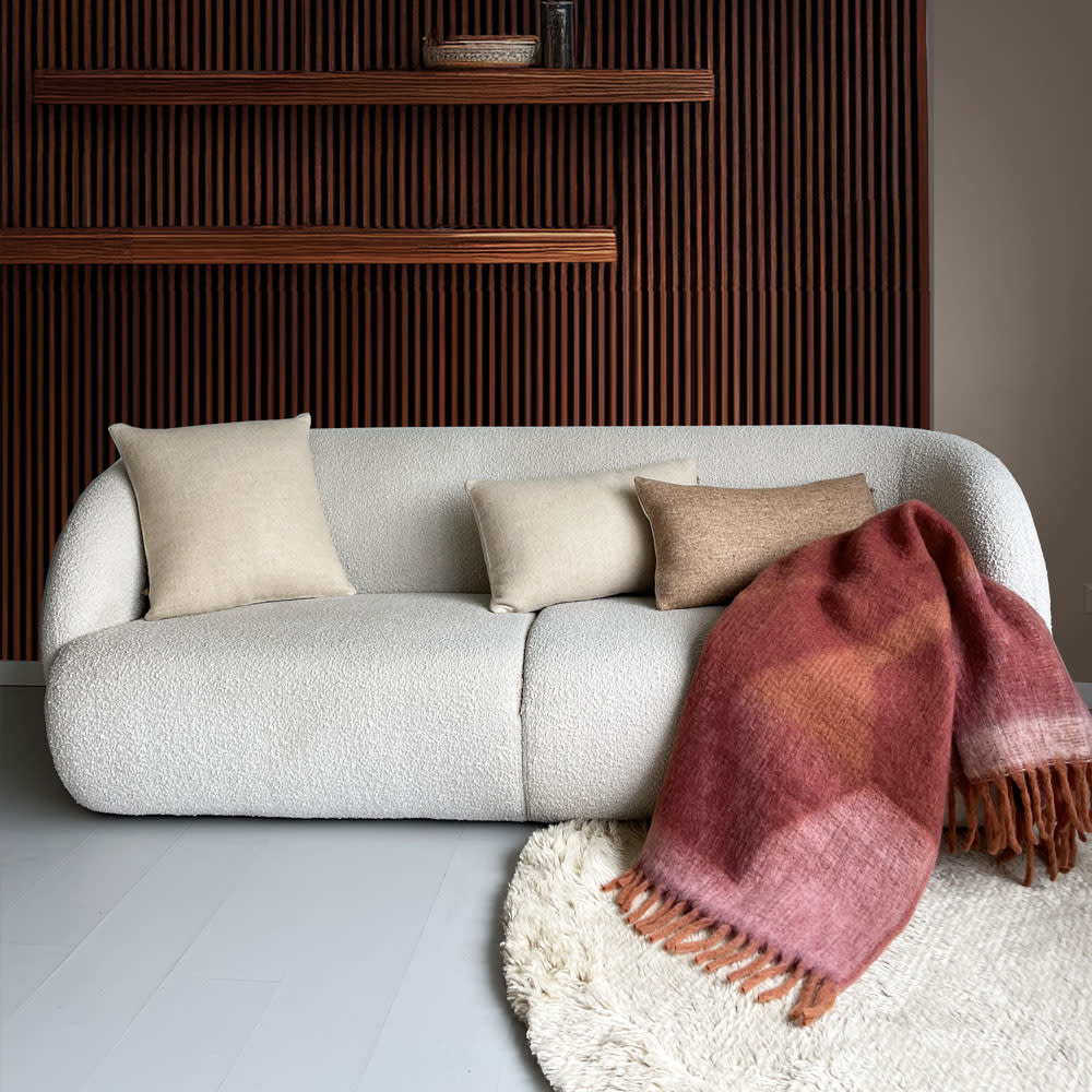Malagoon Plaid recyclé rouge épicé tendre 125x150 Rouge 150x0x125cm