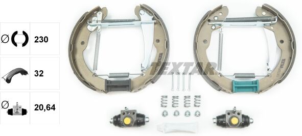 Textar Bremsbackensatz Shoe Kit Pro 84052401 Für Seat