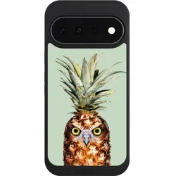 Nivocase Handyhülle für Google Pixel 11 Hülle NIVOpure Case Schwarz Ananas Eule Vogel (Google Pixel 11), Smartphone Hülle, Schwarz