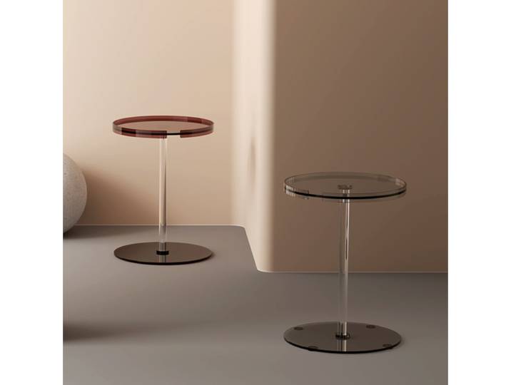 Table basse minimaliste en acrylique MOMO, style italien, petite table de chevet créative, table ronde de loisirs pour balcon