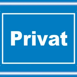 HB-Druck Privat Aufkleber weiß-blau A8 (52x74mm)