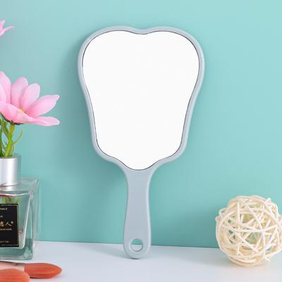 Fusion Finds Cute Handheld Makeup Mirror Tooth Shape Portable Travel Mirror For Makeup, Dental Exams & Gifts blue