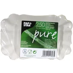 Papstar Pappschalen »pure« 250 Stück weiß, 14x3 cm
