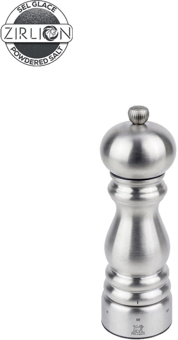 Peugeot Paris chef moulin à sel manuel en inox, u'select, 18 cm - 7in Argenté 18x18cm