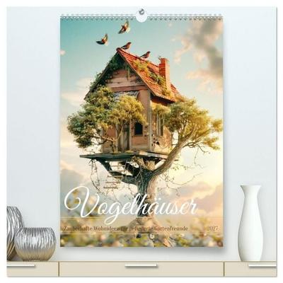 Vogelhäuser Zauberhafte Wohnideen für gefiederte Freunde (hochwertiger Premium Wandkalender 2027 DIN A2 hoch), Kunstdruck in Hochglanz