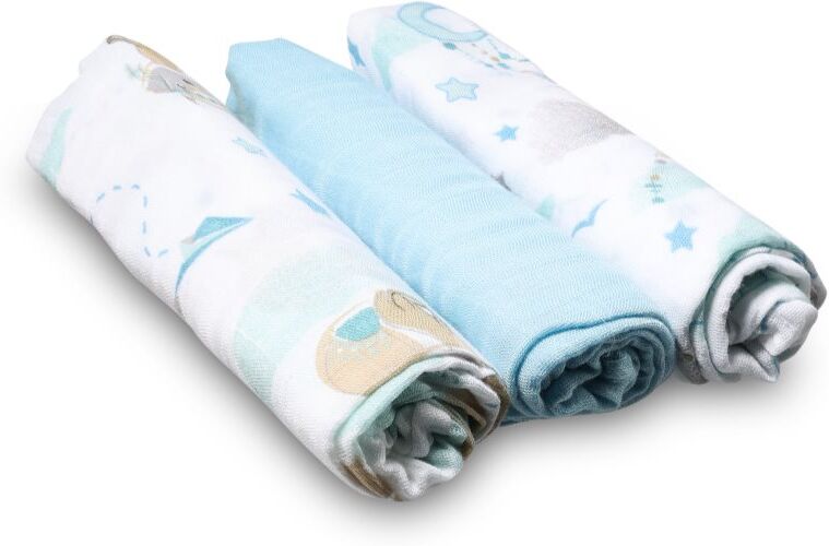 BabyOno Natural Bamboo Diapers Blue couches lavables 70x70 cm 3 pcs
