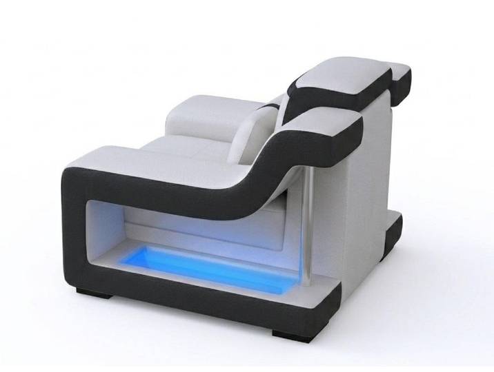 JVmoebel Sessel Moderner Weißer Designersessel für Komfort und Entspannung (Sessel, 1-St., 1-tlg), Mit LED