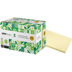 UPM, Haftnotiz, Haftnotizen Recycling 125x75mm 5655-11UR-8 gelb 8x100 Blatt