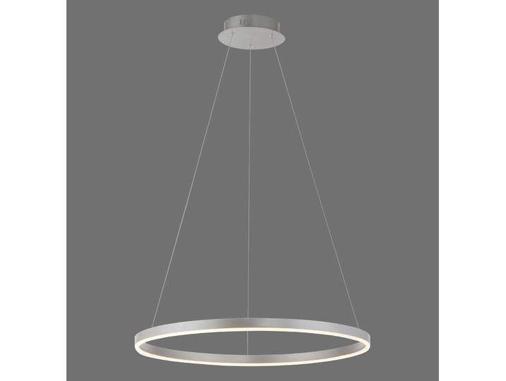 Suspension LED - gris argenté - blanc - métal - plastique - 1 flamme - 58 x 120 cm - intensité lumineuse variable