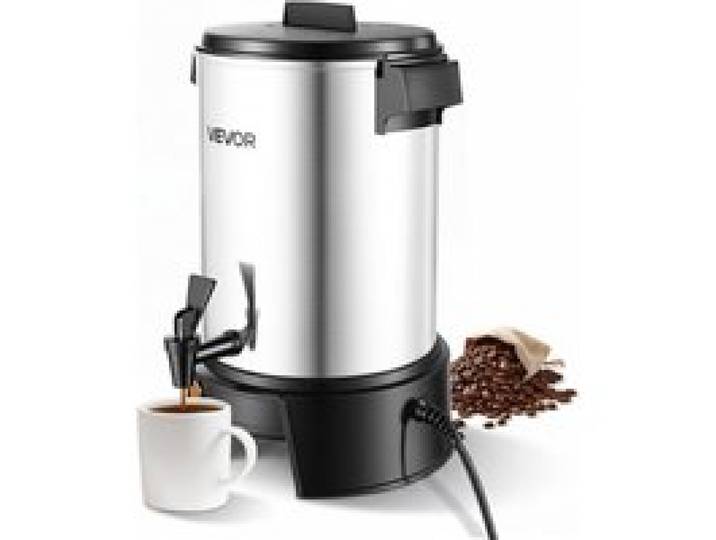 VEVOR Commerciële Warmwaterdispenser voor Koffie 4,5 L 30 Kopjes 1190 W, Warmwaterdispenser met Druppelvrije Kraan, Automatische Temperatuurregeling, voor Catering, Feesten, Kerken en Restaurants