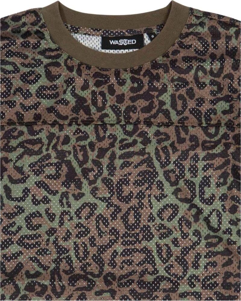 Camiseta Wasted Paris Cheetah Mesh Boxy Olive Wp-Cheetah-Mesh L Mujer