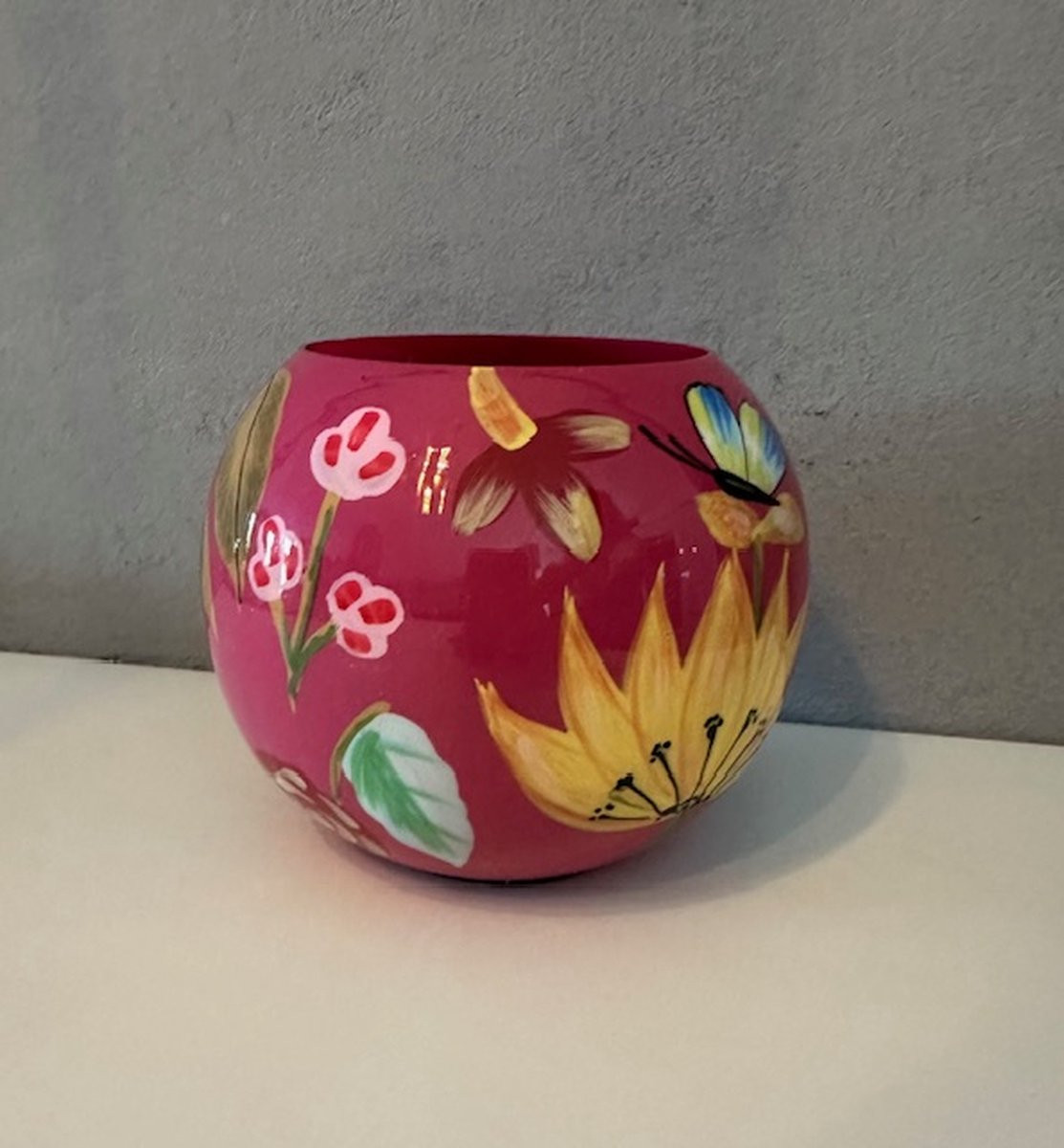 Colmore Handbeschilderde Vaas - Fuchsia