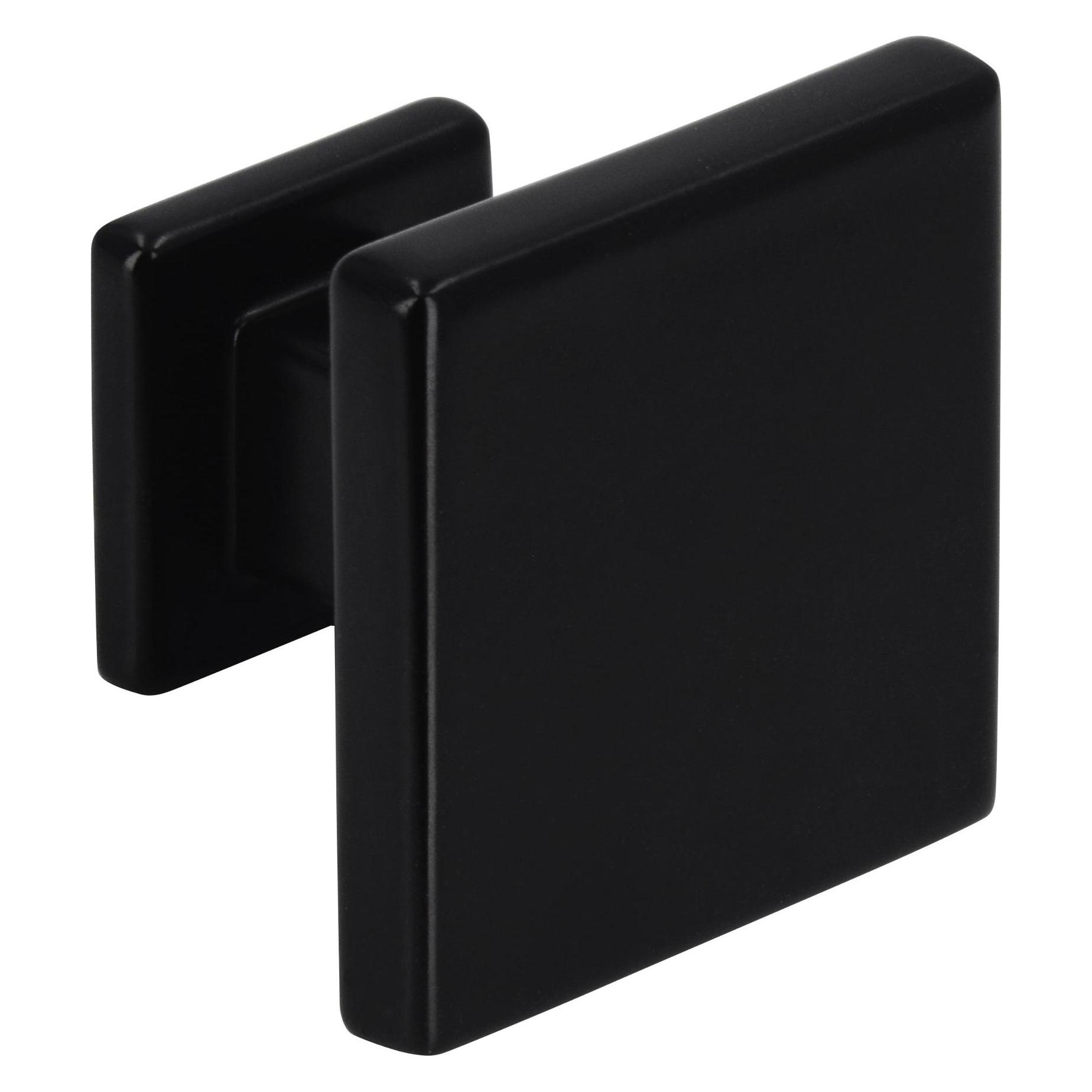 Siro Möbelknopf Baios 30 x 30 mm, Zinkdruckguss schwarz matt (218114)