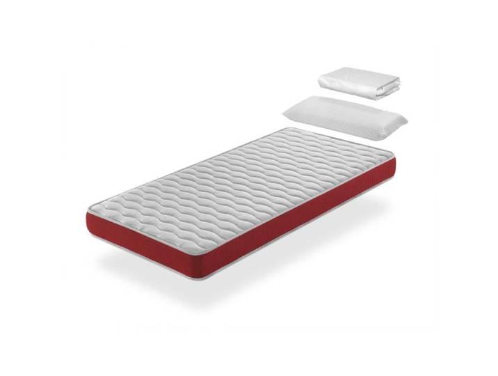 Pack Matelas 80X200 VELVET LIT ENFANT Epaisseur 14 CM + 1 Oreiller à memoire 80X35 + 1 Protege matelas 80X200