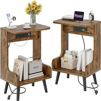 No NightStands Set of 2 with Charging Station