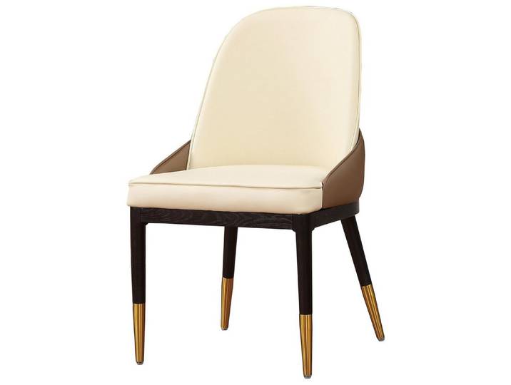 JVmoebel Esszimmerstuhl Lounge Sessel aus Kunstleder in Beige und Braun, Made in Europa