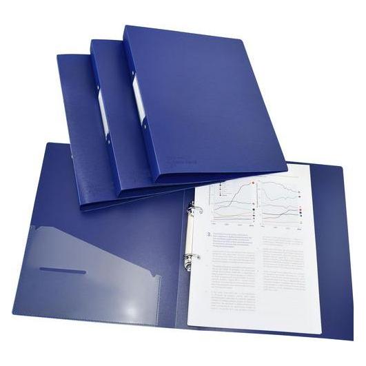 Rapesco Ringbuch 1660 2 Ringe 25 mm Polypropylen DIN A4 Blau (A4, 35 mm, 4 Stk.) (1660)