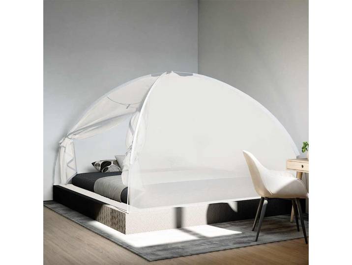 vidaXL Moskito-Netzzelt Mongolisch 220 Mesh Weiß 200x200x135 cm