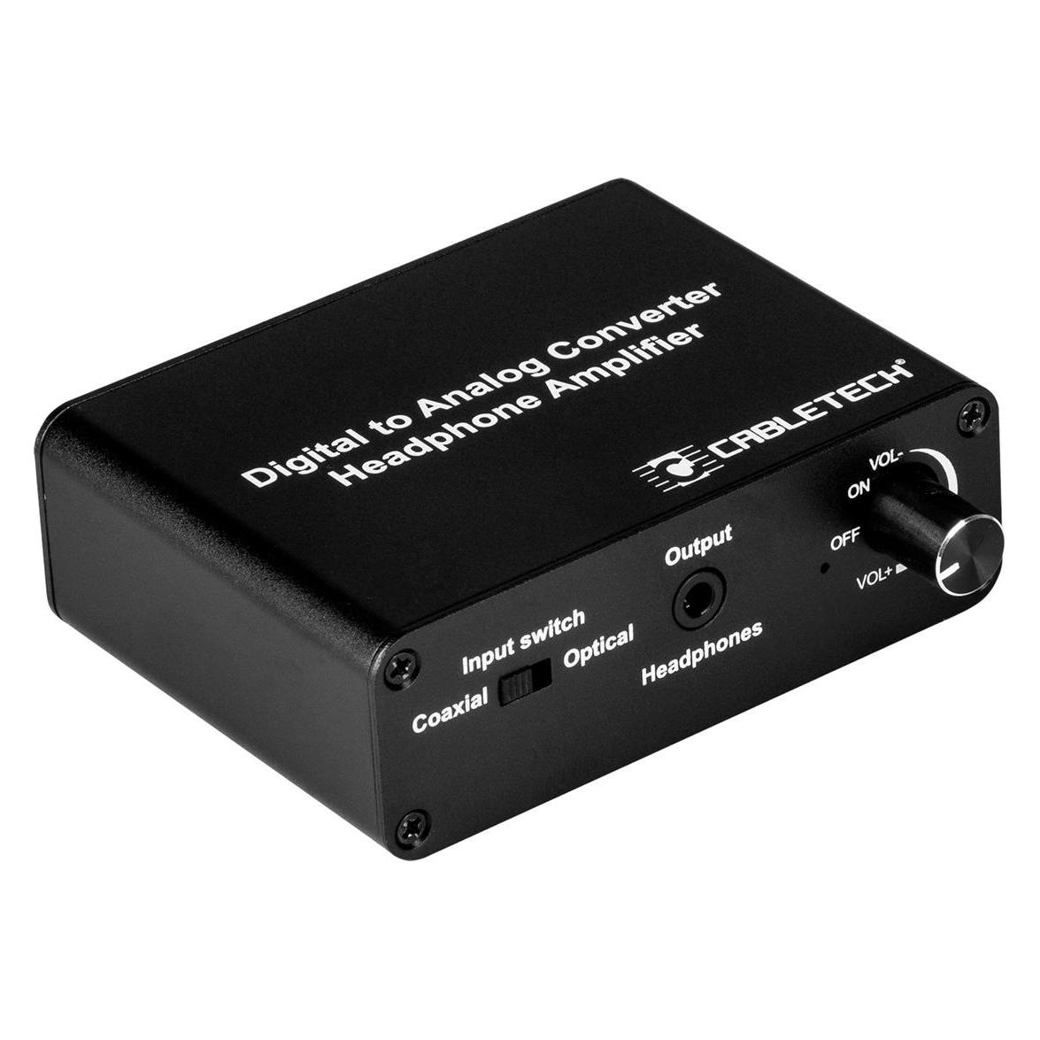 Cabletech Audiokonverter von optischem Digitalsignal zu Analog mit Kopfhöreranschluss (Digital -> Analog) (ZLA0857-3)