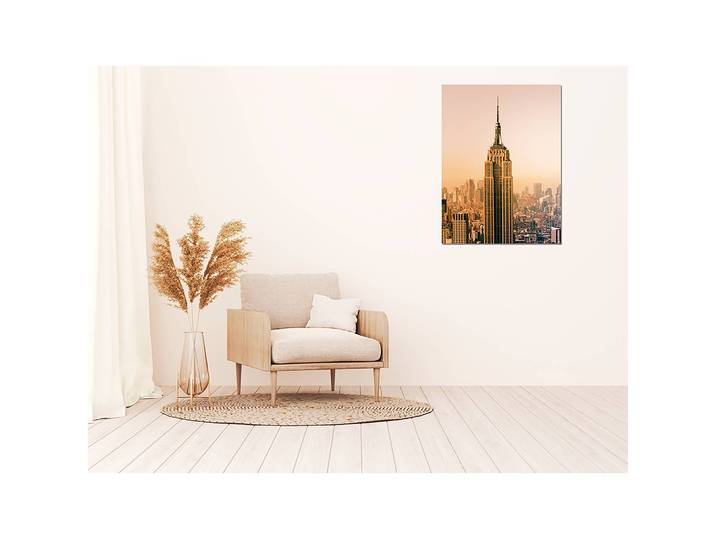 Tableau déco Empire Skyline, NYC Alu-Dibond Multicolore 60 x 80cm
